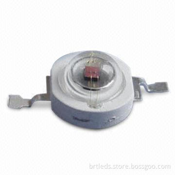 0.5W Ultra-yellow High-power LED, 590Nm, with Peak Current of 150mA, 20lm